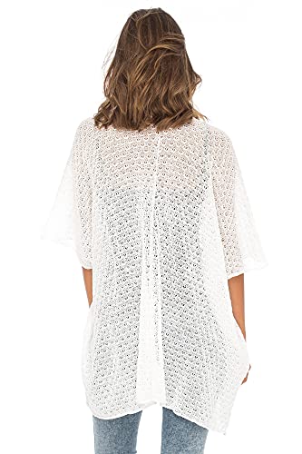 Back From Bali Womens Long Shrug Cotton Cardigan Sweater, Open Front Short Sleeve for Dresses, Pants2