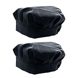 2 Stück Kochmütze Herren Damen Unisex, Verstellbar Kochhut, Professionel Kochmütze, Gastro-Hüte...