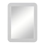 ARTLYMERS Magnetic Locker Mirror, 5x7 Real Glass Small Mirrors for Locker with Magnetic Backing, for School Locker, Bathroom, Household Refrigerator, Locker Accessory (Grey)