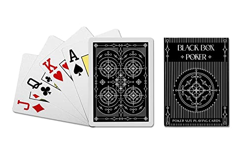 Image of JAGMOOLYA Products Black Box Plastic Playing Cards, Bridge Size, Regular Index, (Pack of 2)