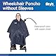 Homecraft Wheelchair Poncho, Waterproof and Provides Full-Body Coverage, Features Rear Vents for Easy Access to Handles, Unlined