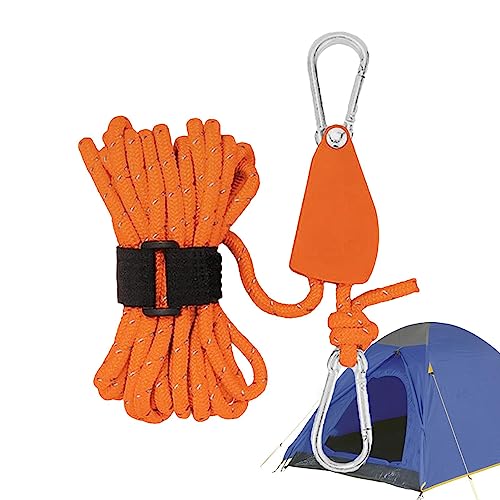 Abspannseile Für Zelt, Rope Ratchet Seil Ratsche Mit Haken, 5 M Wetterfestes Seil, 200 Kg (440 Pfund) Einstellbare RatchetRatchet Seil Flaschenzug Umlenkrolle Aufhänger Rope Ratchet Seilratsche