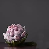 Vintage Hand-Carved Crane Sculpture – Elegant Decor for Living Room & Study, Rustic Home Art Piece (Artichoke Sculpture)