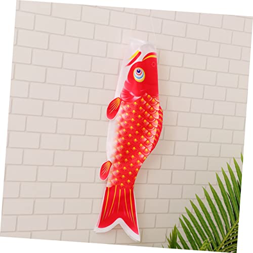 Drapeau de carpe japonaise en tissu rouge UKCOCO pour décoration extérieure - 6