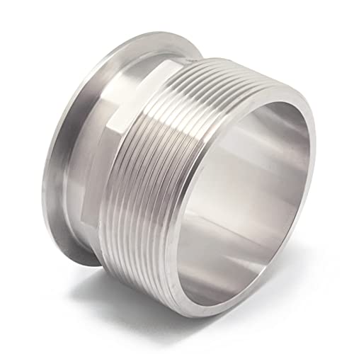 Adaptador de abrazadera tri de 4 pulgadas a rosca virola hexagonal QiiMii para tuberías 3