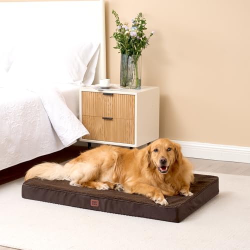 Image of EHEYCIGA Orthopedic Dog Bed Large with Removable Washable Cover, 41IN Brown