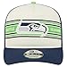 New Era Youth Cream/College Navy Seattle Seahawks Banner 9FIFTY A-Frame Adjustable Trucker Hat
