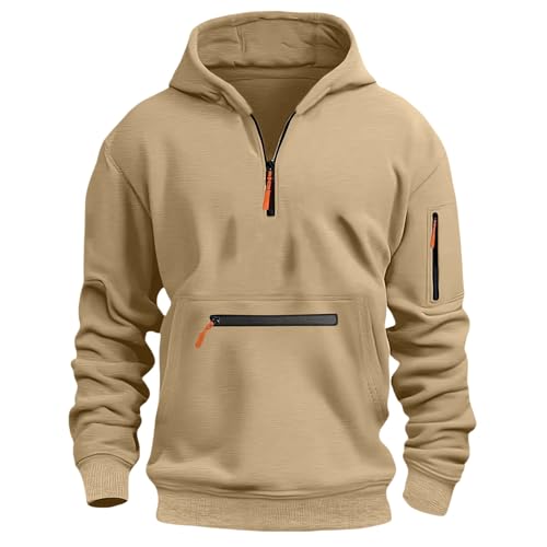 Boys Half Zipper Fleece Ho𝐨dies Thick Warm Long Sleeve Pullover 𝐇ooded with Pockets Fall Winter Clothes2