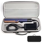 Hard Travel Case Compatible with Dyson Airstraight HT01Hair Straightener, Shockproof and Waterproof Storage Case Carrying Travel Bag with Mesh Pocket for Straightener