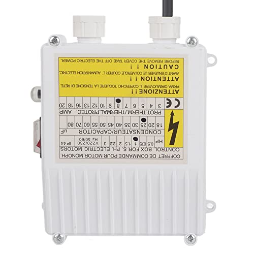 Caja de Control de Bomba de Pozo Profundo, Caja de Control Externa de Bomba Sumergible Controlador de Disyuntor de Protección Térmica Incorporado para Bombas de Succión (750W