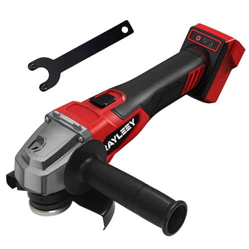 Cordless Angle Grinder for Milwaukee 18V Battery, 4-1/2 Inch, 8500RPM Brushless Electric Angle Grinder Tool, 3 Variable Speeds Power Grinder for Cutting,Grinding,Polishing(Battery Not Included)