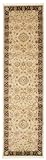 Pile: Synthetic Wool Farahan Ziegler - Beige Teppich 80x300 Orientalischer, Läufer Teppich