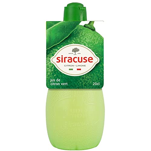 Siracuse - Délicieux Jus de Citron Vert 20cl pour Sublimer Vos Plats | Cuisiné avec Soins et Précision | Idéal pour Recettes Épicées - Le Lot De 4