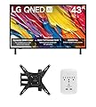 LG 43QNED82AUA 43 Inch QNED AI 4K Smart TV with a Walts Medium Full Motion Mount and Amber Protection 3-Outlet-Surge Surge Protector (2025)