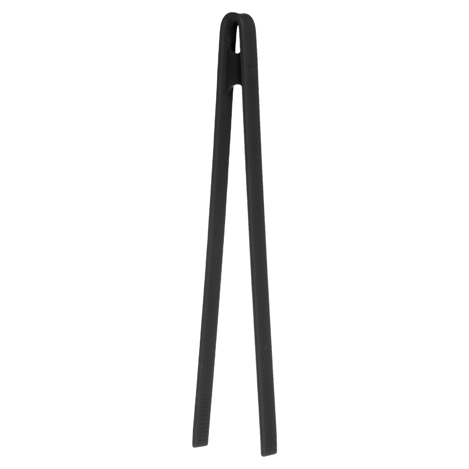 sourcing map 11.4" Silicone Toast Tongs, Kitchen Tong Heat Resistant Kitchen Utensil for Cooking Toaster Salad Food BBQ Pan Bacon Fried Steak, Black