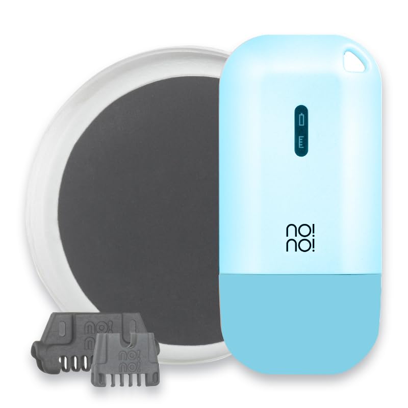 no!no! Micro Hair Removal Device for All Skin Tones Body & Facial Hair Removal for Women & Men Rechargeable Wireless & Portable Hair Removal Device Hair Remover for Face & Body-Light Blue