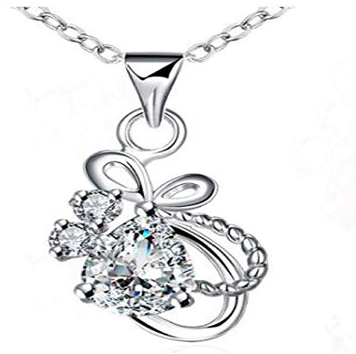 Collier pendentif papillon délicat en argent 45 cm pour femme