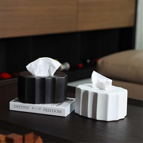 Ceramiczny salon Eleganckie, kreatywne, modne, dekoracyjne pudełko na chusteczki(Bianco)