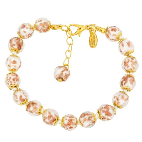 Glass Of Venice Murano Glass Sommerso Bracelet - Milky White