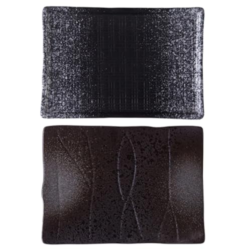 Juego de 2 Platos Rectangulares Japoneses para Sushi 8 pulgadas miniatura 1