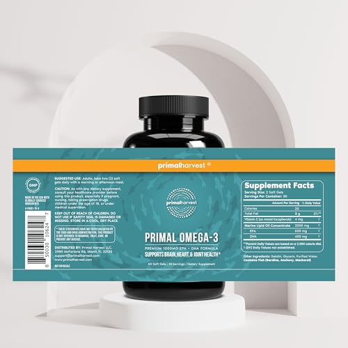 Image of Primal Harvest Omega-3 - Daily Supplement, Gluten, Dairy & Soy Free