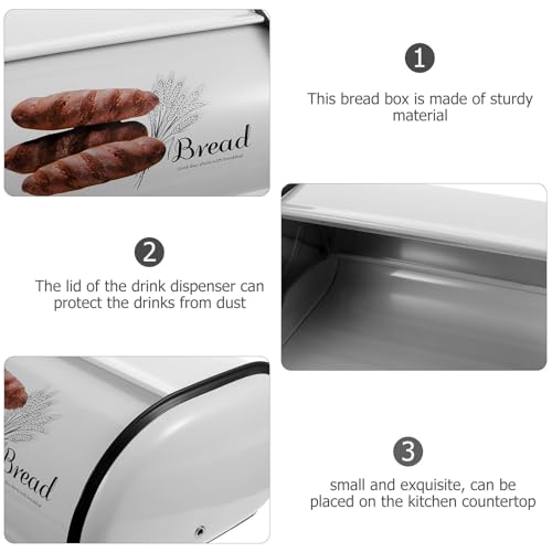 Boîte en fer blanc vintage pour rangement de cuisine