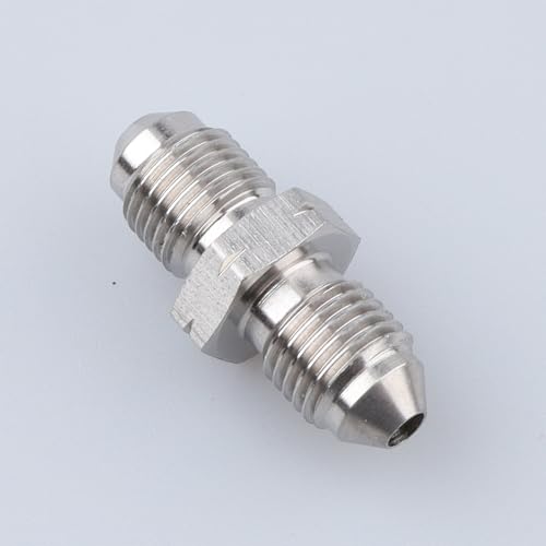 Image of AC PERFORMANCE Stainless Steel -3 AN Male Flare to M10 x 1.0 Brake Hose Fitting Adapter