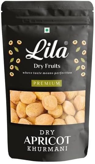 LILA DRY FRUITS Apricots 1 Kg– 100% Natural Dried Afghani Apricot | Naturally Sweet Khubani, Soft & Chewy | Dry Fruit Khurbani Ideal for Snacking, Baking, Cooking & Toppings | Perfect for Giftings