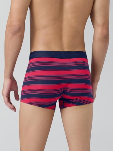 Image of XYXX Men's Streax Super Combed Cotton Regular Fit Striped Trunks with No Marks Waistband