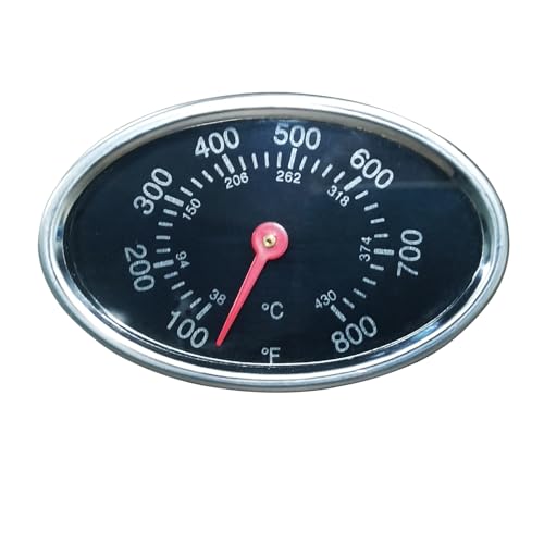 BBQCuker Grill Thermometer Gauge for Charcoal Grill and Smoker, BBQ Thermometer for Grill Replacement Parts, M5 Bolt, Grill Thermometer for BBQ Meat Cooking (100-800℉/38-430℃)