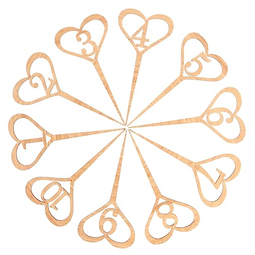 Cabilock 10 Piezas 1 10 casamento decoração wedding decoration mesa de recepción decoración de madera números de mesa numero de mesa para boda comedor mesa de madera tarjetero