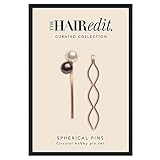 The Hair Edit Gold & Pearl Spherical Bobby Pins