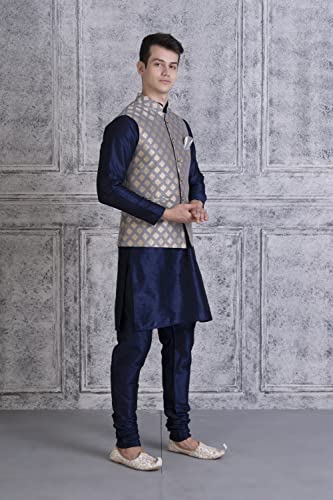 Image of UnM Men Silk Blend Classic Kurta Set