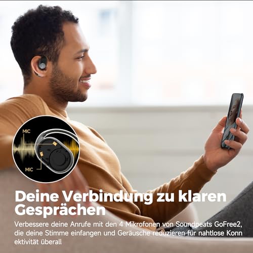 SoundPEATS-GoFree2-Offene-Kopfhorer-Kabellos-Bluetooth-Kopfhorer-53-Sport-Ohrhorer-mit-Ohrbugeln-Hi-Res-Audio-LDAC-Codec-162mm-Treiber-Multipoint-35-Stunden-Spielzeit-LaufenRadfahrenWandern