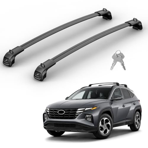 Image of 360Lbs Roof Rack Cross Bars Compatible with Hyundai Tucson 2016-2026 SE /SEL /N Line /Limited, Heavy Duty Aluminum Roof Rails Crossbars Rooftop Luggage Racks Cargo Carrier