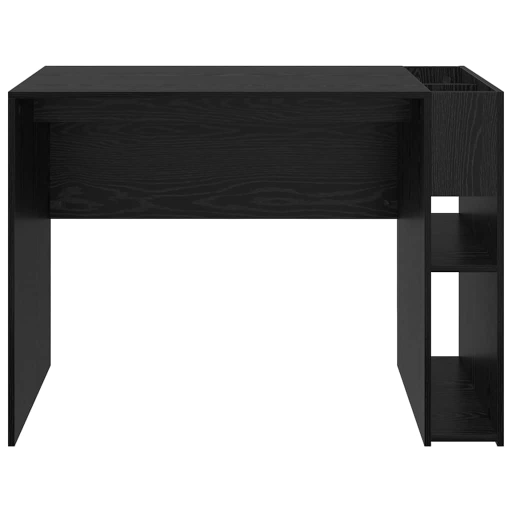 Scrivania in legno ingegnerizzato rovere nero 109 x 50 x 78 cm con ampio spazio di archiviazione ideale per ufficio, studio, smartworking e postazione computer gaming
