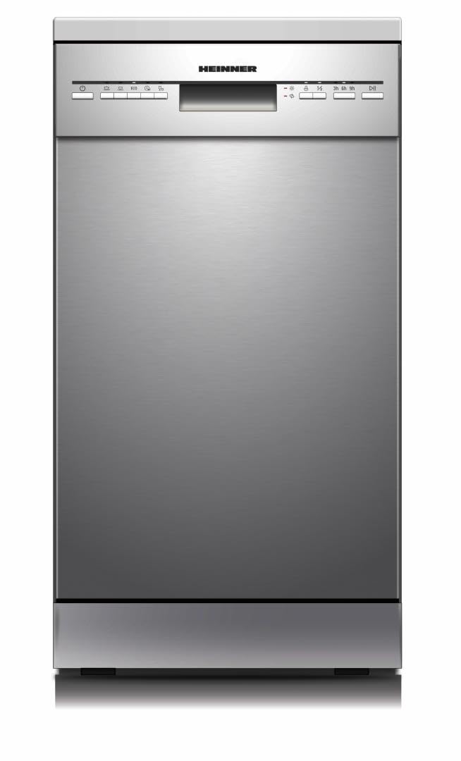 HDW-FSM45510XE++ Geschirrspüler – 10 Maßgedecke – Energieklasse E – 5 Programme – Halbbeladung – Startzeitvorwahl – AquaStop – 45 cm – Inox