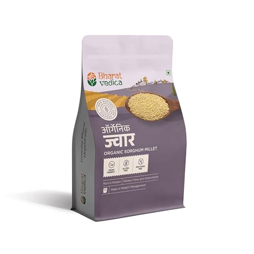 Image of Bharat Vedica Organic Jowar (Sorghum) Millet 1kg | 100% Natural & Vegan | Gluten & Pesticides Free | Rich In Protein & Dietary Fibre