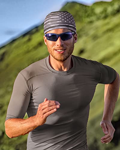 Image of 9 Pcs Cooling Skull Cap Camo Liner Sweat Wicking Lightweight Cycling Cap Running Hat for Men Women