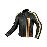 Rider-Tec - Chaqueta de piel para moto, diseño vintage, con homologación CE-13595
