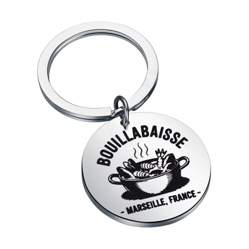 KUIYAI Bouillabaisse Soup Keychain French Cuisine Lovers Gift Chef Culinary