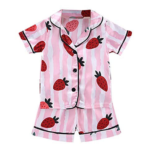 4t Nightgown Toddler Boys Girls Carrot Rabbit Button Down Short Sleeve Tops and Kids Robes for Girls Satin