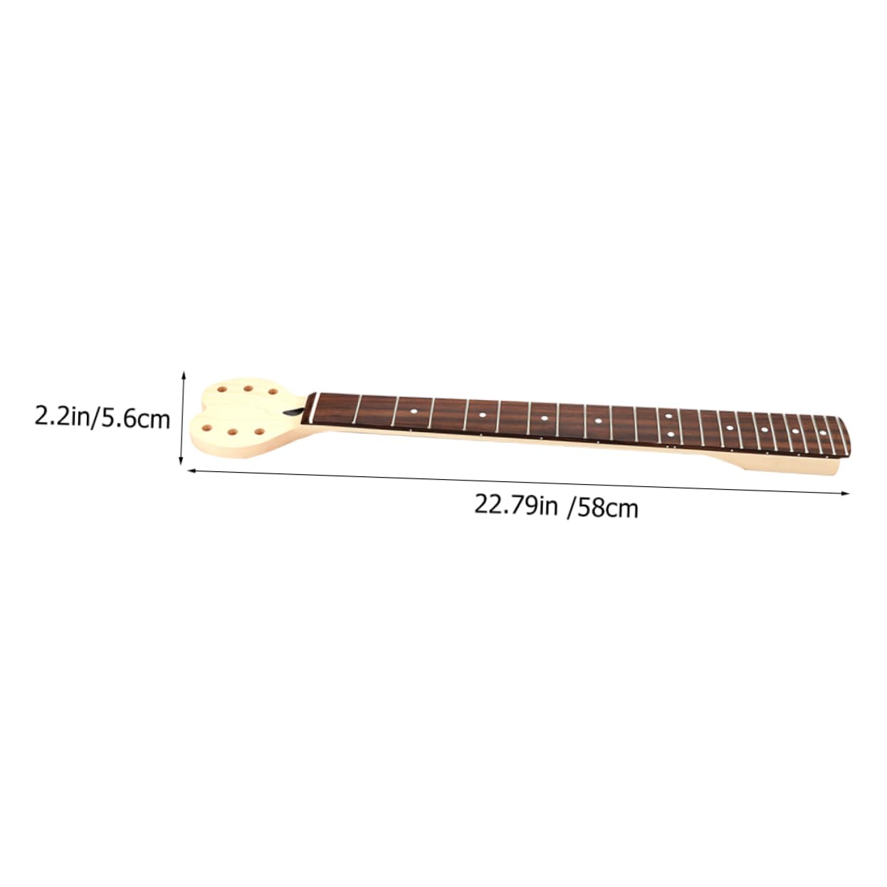 BESTonZON Electric Guitar Neck for Music Electric Guitar Wooden Guitar Replacement Neck Heart-shaped Headstock