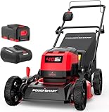 PowerSmart Electric Cordless Lawn Mower 17" 40V, 3-in-1 Brushless Push Lawn Mower, Lightweight, Foldable Handles