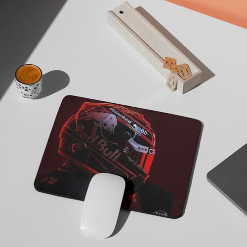 Image of Max Verstappen Helmet Mouse Pad | f1 Desk Mat | Non-Slip Rubber Base & Smooth Surface | Ideal for Office, Work from Home, Students & Professionals