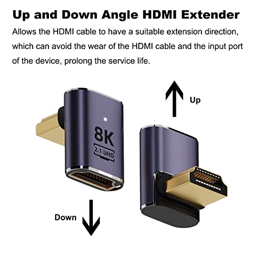 Adaptador HDMI 2.1 Ángulo Derecho AreMe 8K 2 Pack miniatura 3