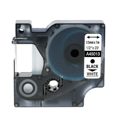 Cintas de etiquetas de alta visibilidad negro sobre verde 19 mm para modelos D1 LM160