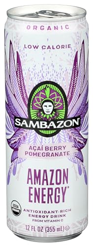 Sambazon Acai Berry Pomegranate, Energy Drink, 12 Fl Oz Can