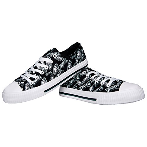 image for FOCO Philadelphia Eagles NFL Womens Low Top Repeat Print Canvas Shoes 