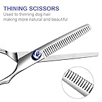 Professional 6 in1 Dog Grooming Scissors Kit, Titanium Coated Dog Scissors for Grooming, Grooming Shears Kit for Dogs Cat Pet At Home - Image 3
